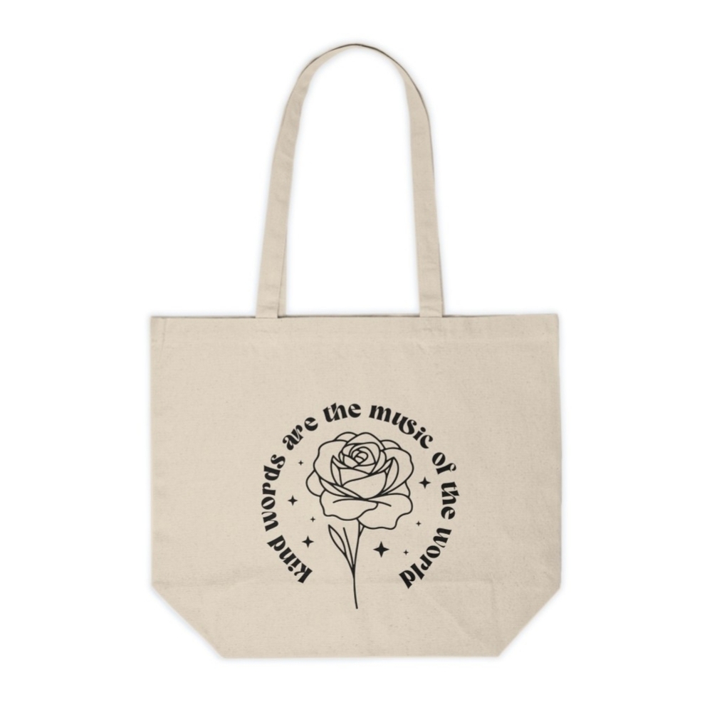 Kind Words Are The Music Of The World Custom Canvas Tote Bag